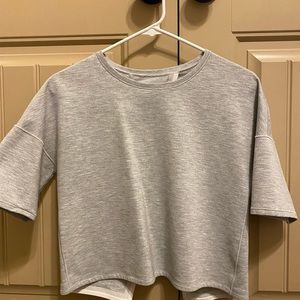 A light grey lululemon too with a cut out in the back